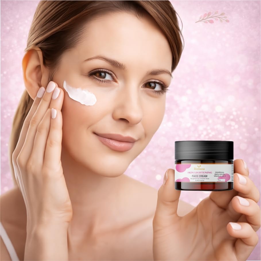 Butiana Skin Lightening Face Cream with Glutathione & Alpha Arbutin | Brightening Cream for Uneven Skin Tone, Vitamin C B3 E Infused Moisturizer for Radiant Skin – 50g