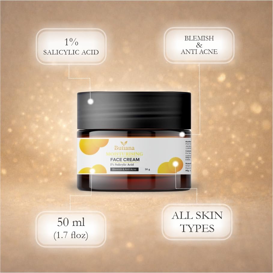 Butiana SPF 30 Face Cream PA+++ | Daily Moisturizing Sunscreen Cream for UV Protection, Anti-Aging, Hydrating & Lightweight Formula for All Skin Types – 50g