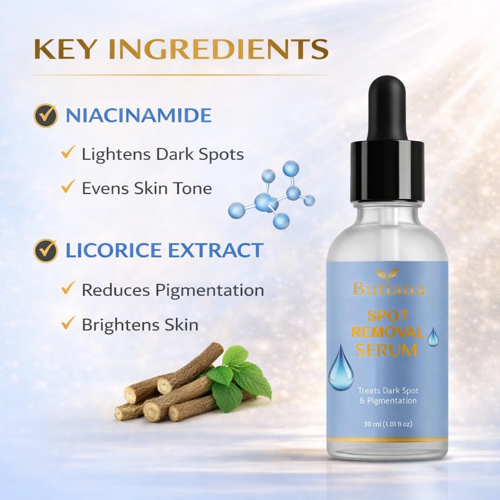 Butiana Spot Removal Serum, 5-in-1 Solution for Dark Spots and Pigmentation, 30ml