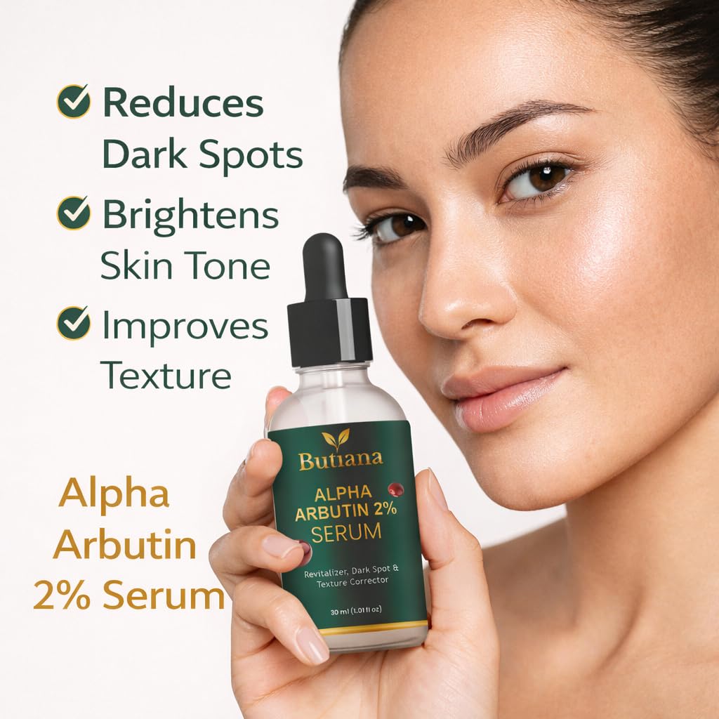 Butiana Alpha Arbutin 2% Serum, Revitalizer Dark Spot & Texture Corrector, 30ml