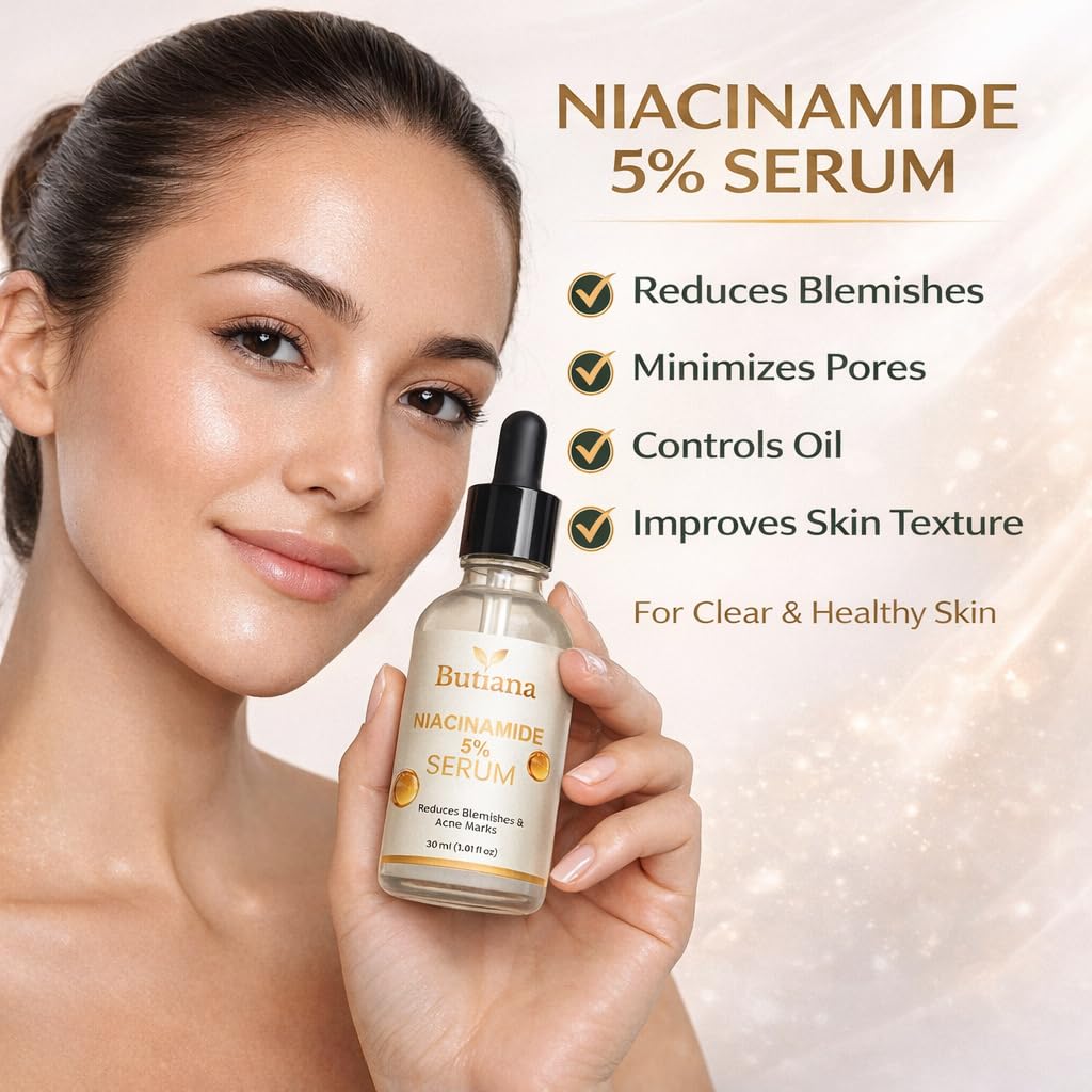Butiana Niacinamide 10% Serum, Reduces Blemishes & Acne Marks, 30ml (1.01 fl oz)