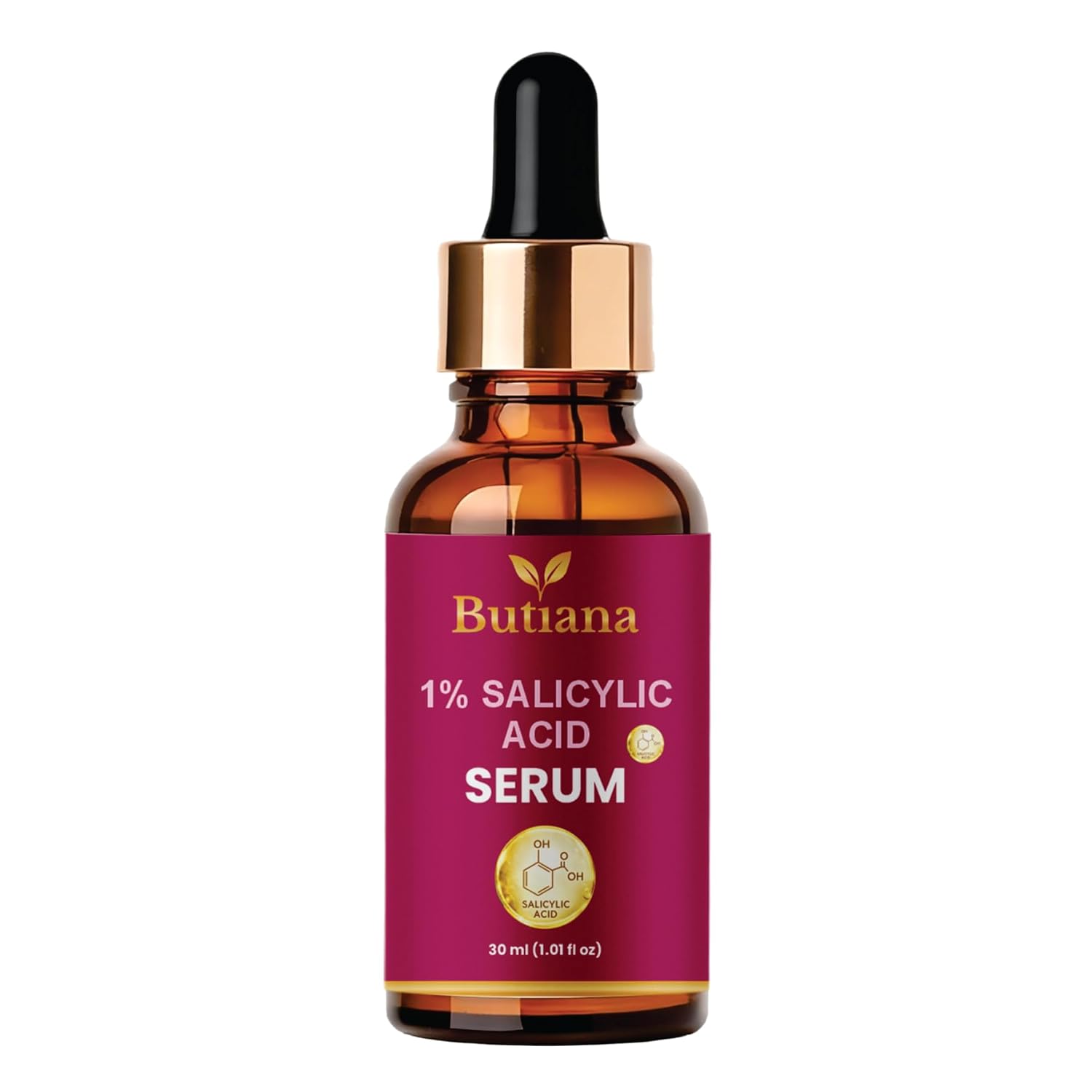 Butiana 1% Salicylic Acid Face Serum 30ml – Acne Control, Oil Balance, Pore Minimizing, Blackhead Removal, Gentle Exfoliation for Clear, Smooth & Healthy Skin
