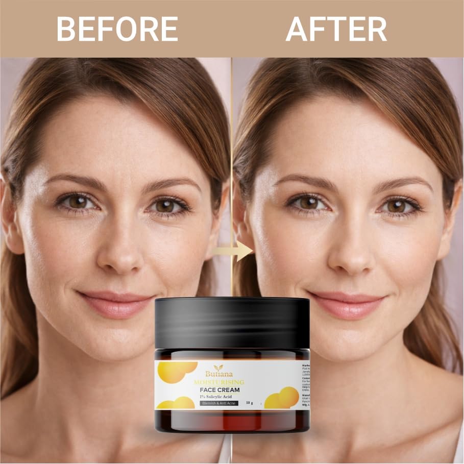 Butiana SPF 30 Face Cream PA+++ | Daily Moisturizing Sunscreen Cream for UV Protection, Anti-Aging, Hydrating & Lightweight Formula for All Skin Types – 50g
