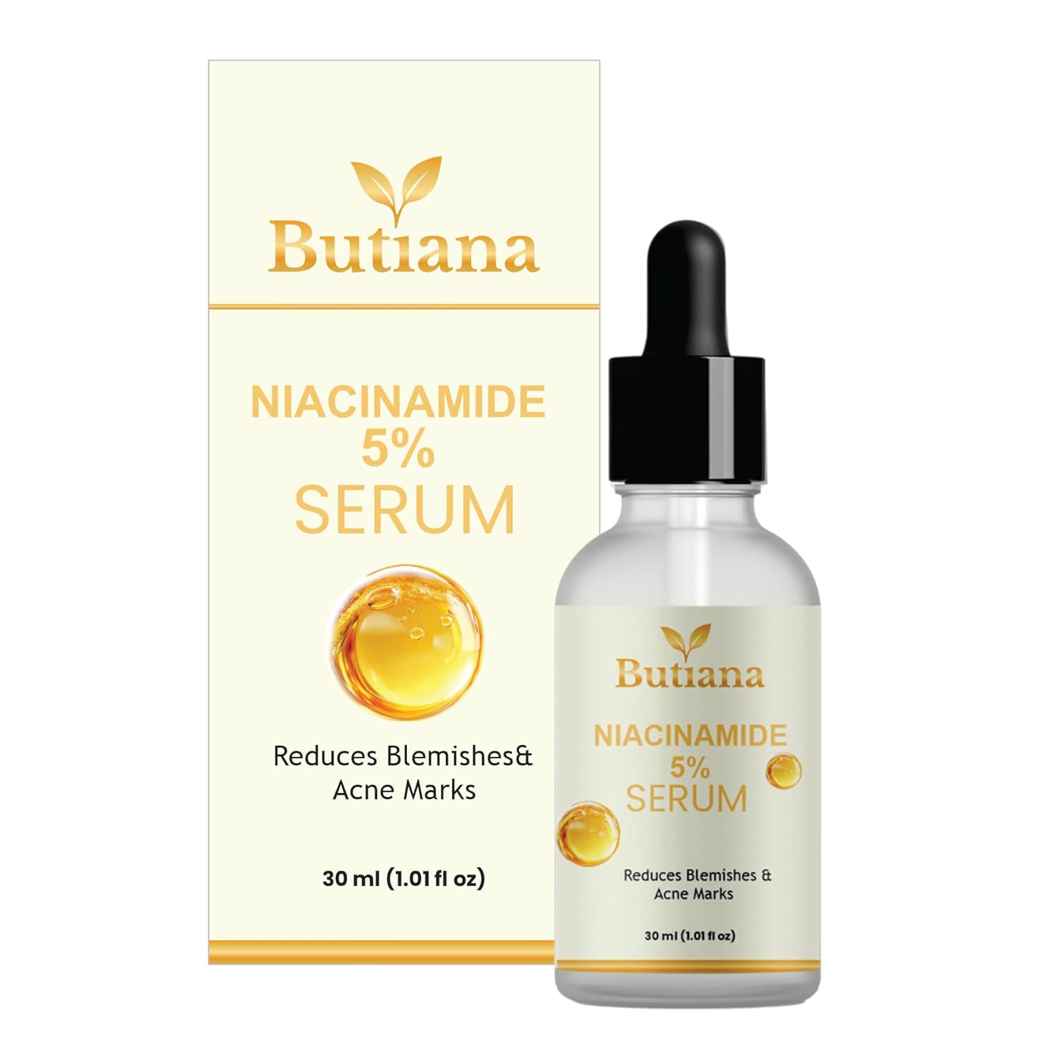Butiana Niacinamide 10% Serum, Reduces Blemishes & Acne Marks, 30ml (1.01 fl oz)