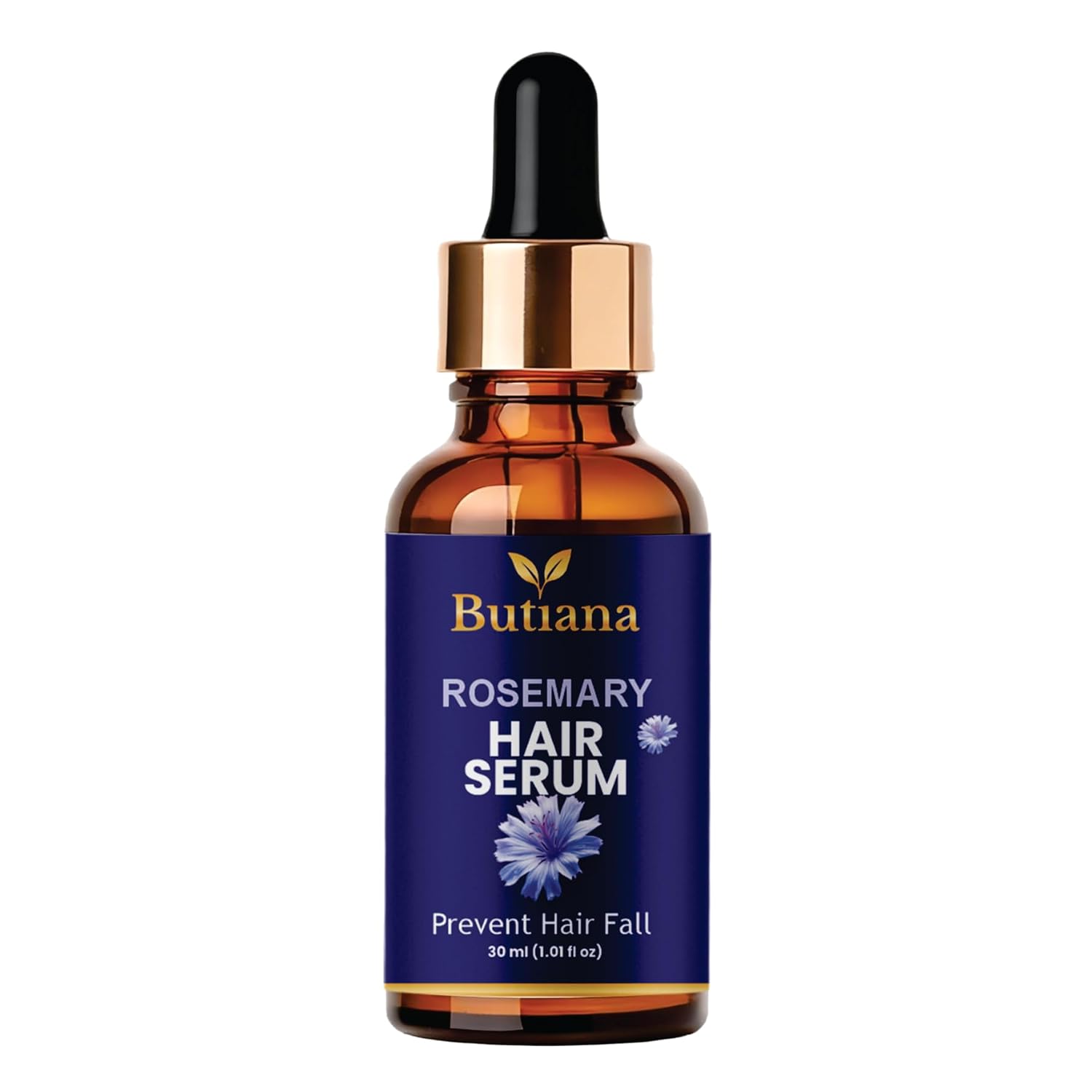 Butiana Rosemary Hair Serum 30ml – Hair Fall Control, Scalp Nourishing, Strengthening & Shine Boosting Lightweight Serum for Thicker, Healthier Looking Hair for Men & Women