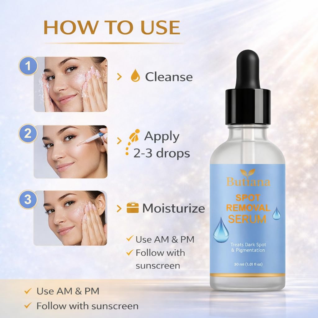 Butiana Spot Removal Serum, 5-in-1 Solution for Dark Spots and Pigmentation, 30ml