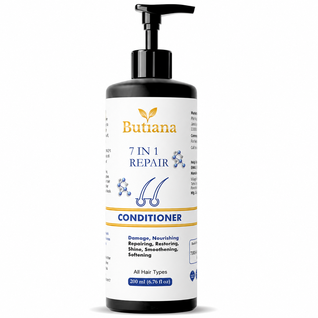 Butiana 7 in 1 Repair Hair Conditioner 200ml – Damage Repair, Nourishing, Smoothening & Shine Boosting Conditioner for Dry, Frizzy & Damaged Hair, All Hair Types Men & Women